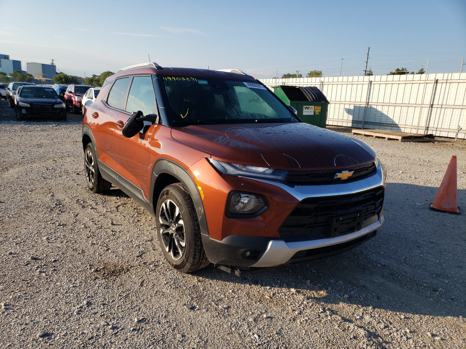 CHEVROLET TRAILBLAZE 2021 with VIN KL79MRSLXMB079367 - Photo from auction