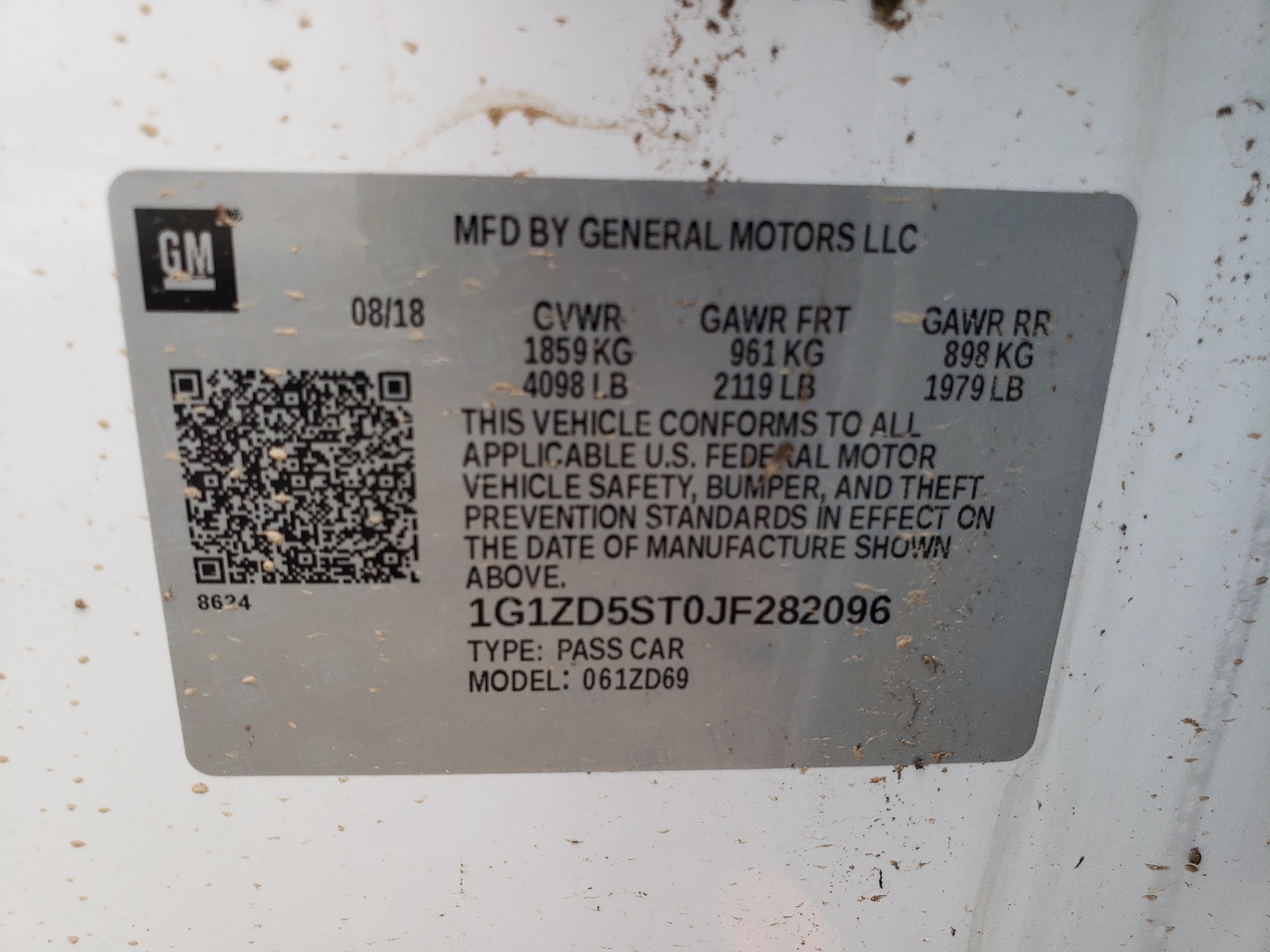 Photo 10 from auction – 2018 CHEVROLET MALIBU LT with VIN 1G1ZD5ST0JF282096