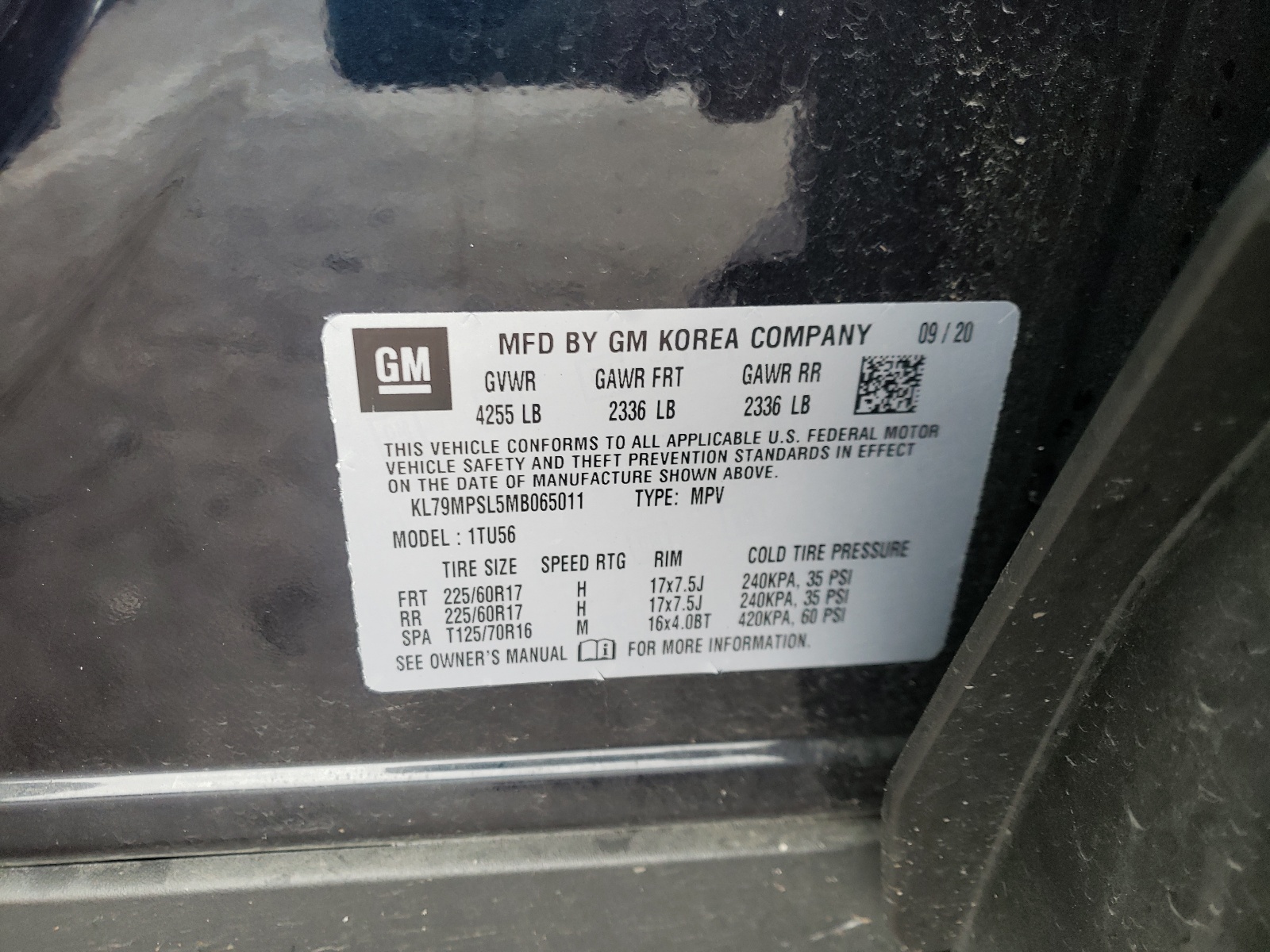 Zdjęcie 10 z aukcji – 2021 CHEVROLET TRAILBLAZE z VIN KL79MPSL5MB065011