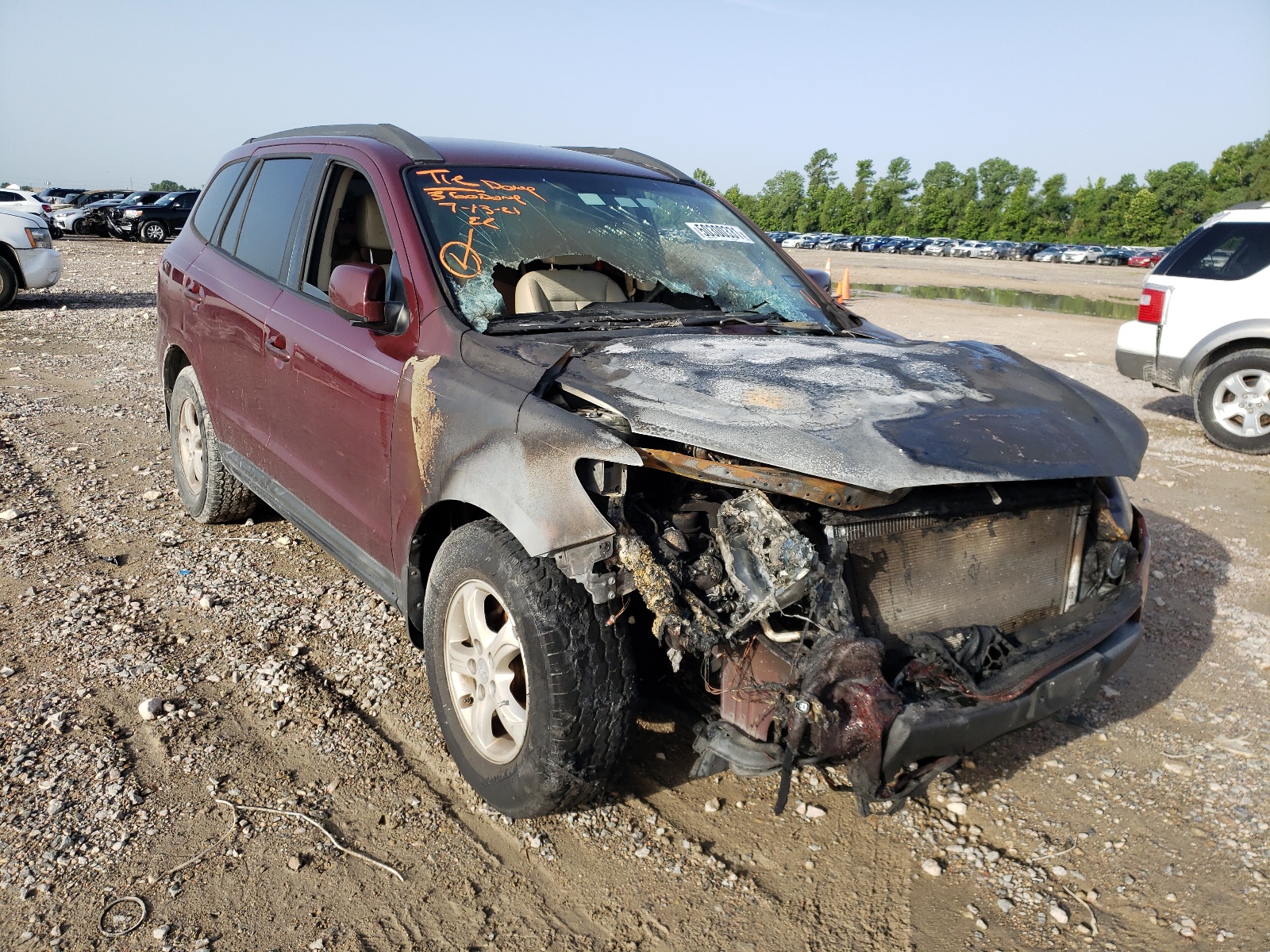 HYUNDAI SANTA FE G 2008 with VIN 5NMSG13D48H138869 - Photo from auction