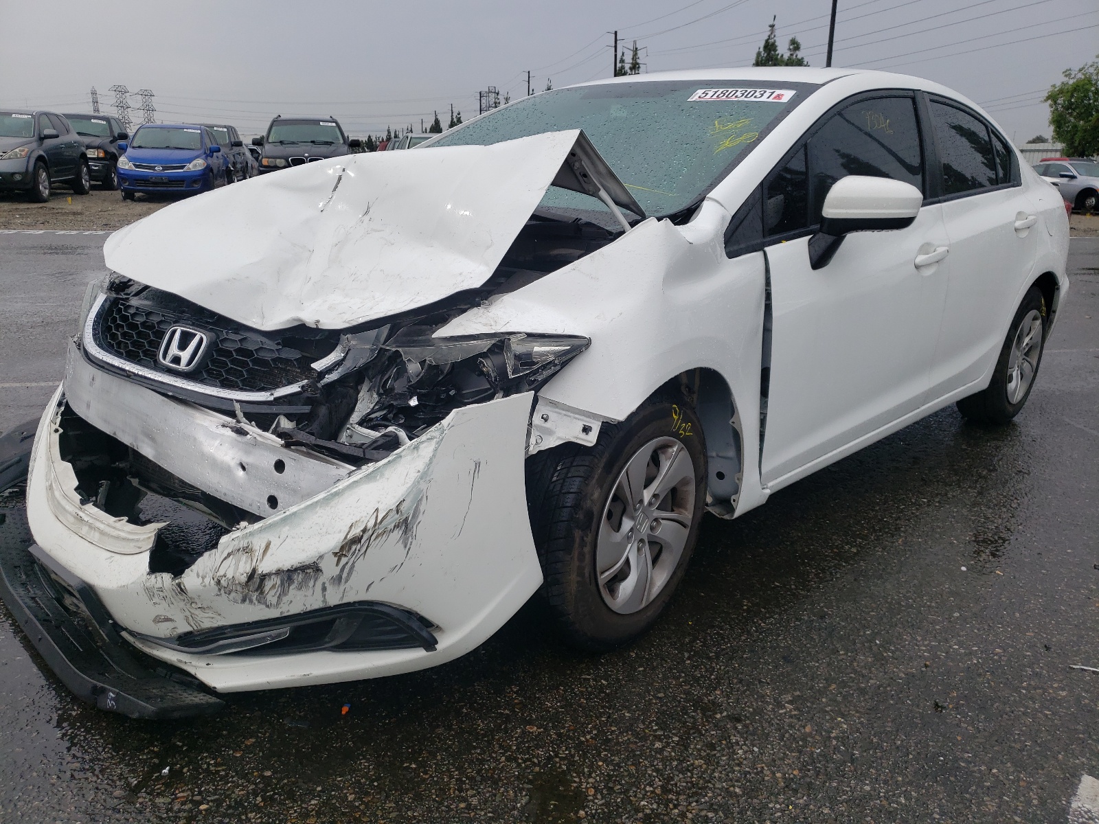 Photo 2 from auction – 2015 HONDA CIVIC LX with VIN 19XFB2F5XFE276009