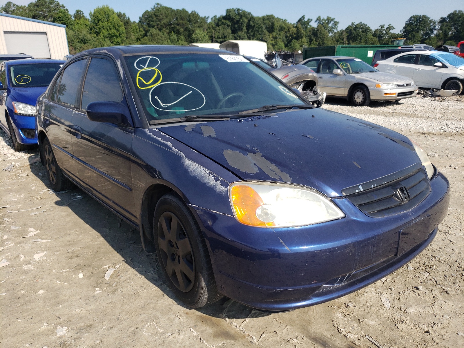 Photo 1 from auction – 2002 HONDA CIVIC EX with VIN 2HGES26782H559747