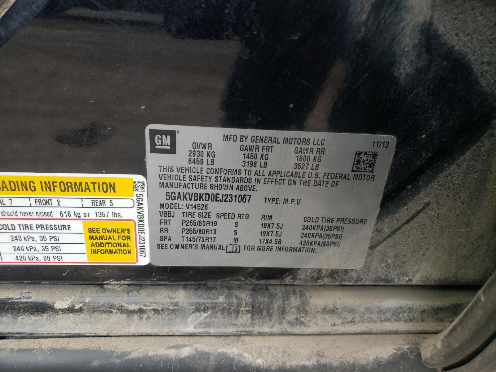 Photo 10 from auction – 2014 BUICK ENCLAVE with VIN 5GAKVBKD0EJ231067