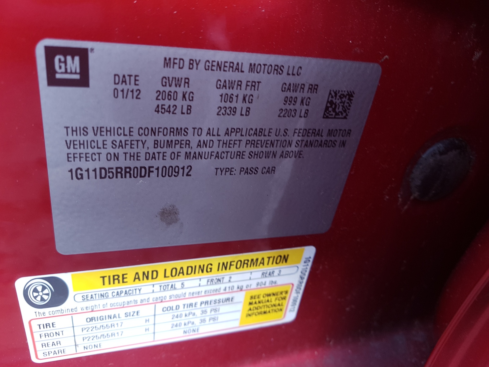 Photo 10 from auction – 2013 CHEVROLET MALIBU 1LT with VIN 1G11D5RR0DF100912