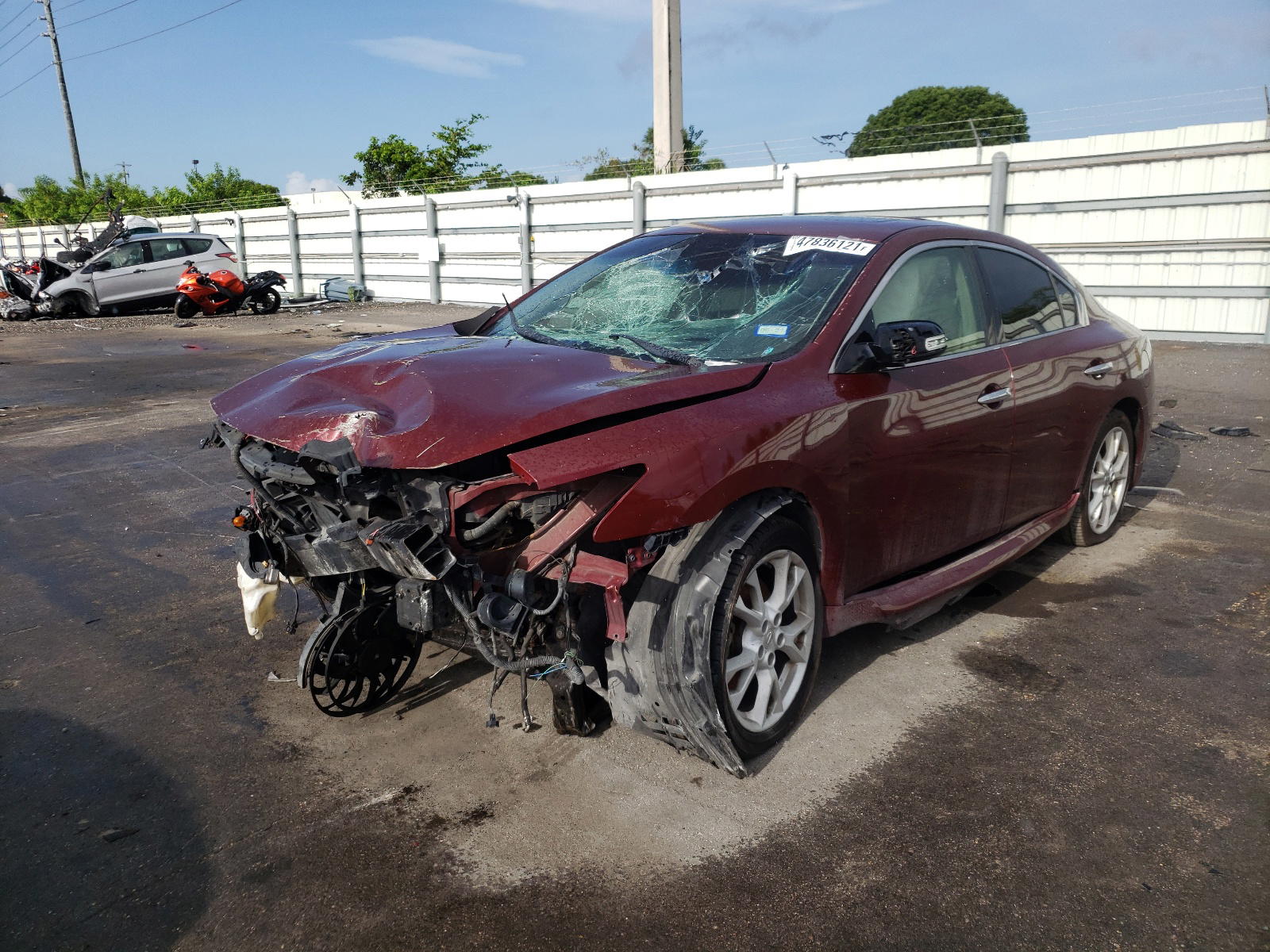 Photo 2 from auction – 2012 NISSAN MAXIMA S with VIN 1N4AA5AP7CC844149