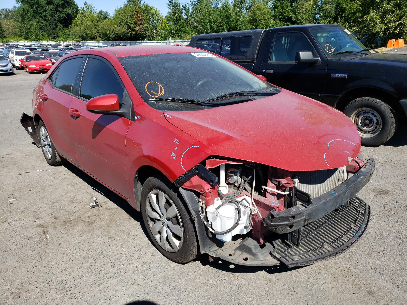 TOYOTA COROLLA L 2015 with VIN 2T1BURHE3FC246606 - Photo from auction