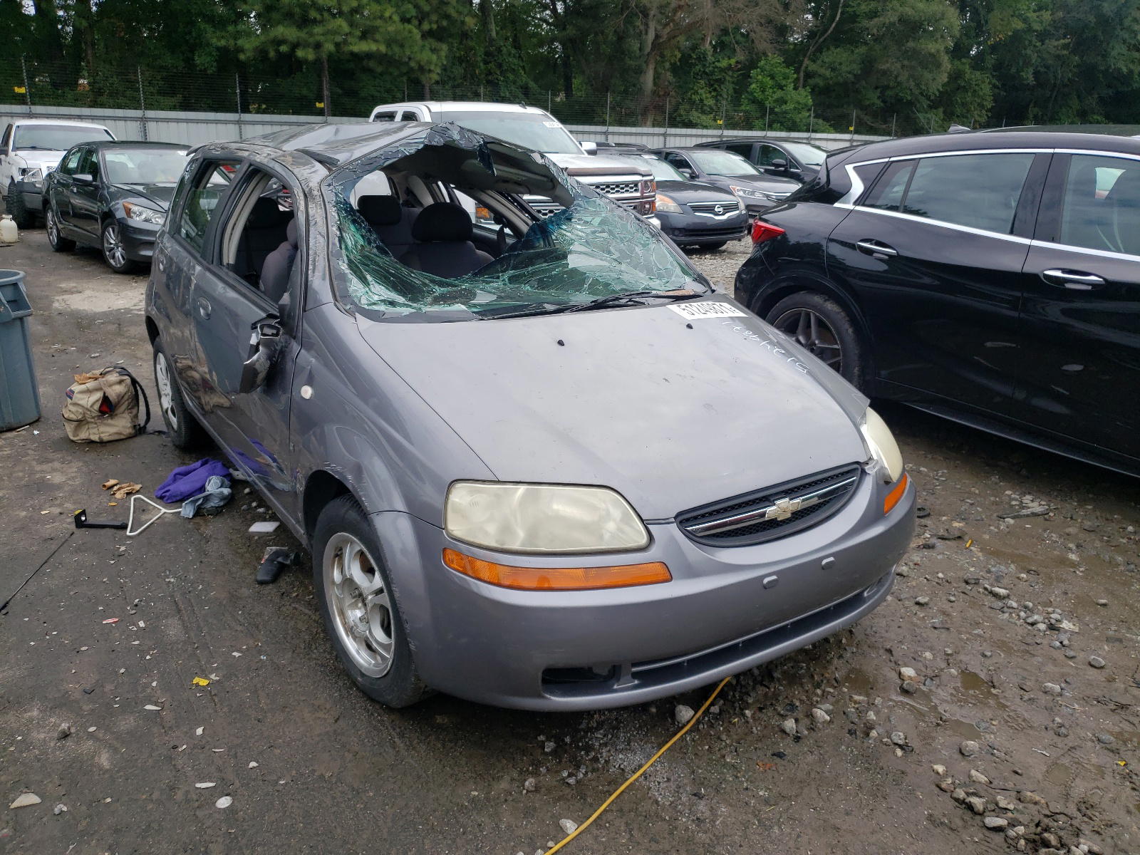 CHEVROLET AVEO BASE 2007 with VIN KL1TD66607B777123 - Photo from auction