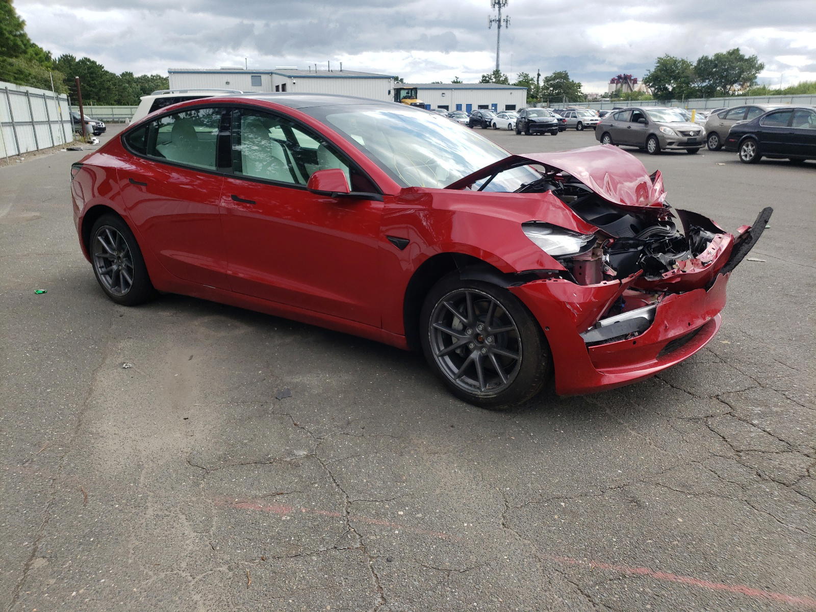 TESLA MODEL 3 2021 with VIN 5YJ3E1EB0MF855870 - Photo from auction