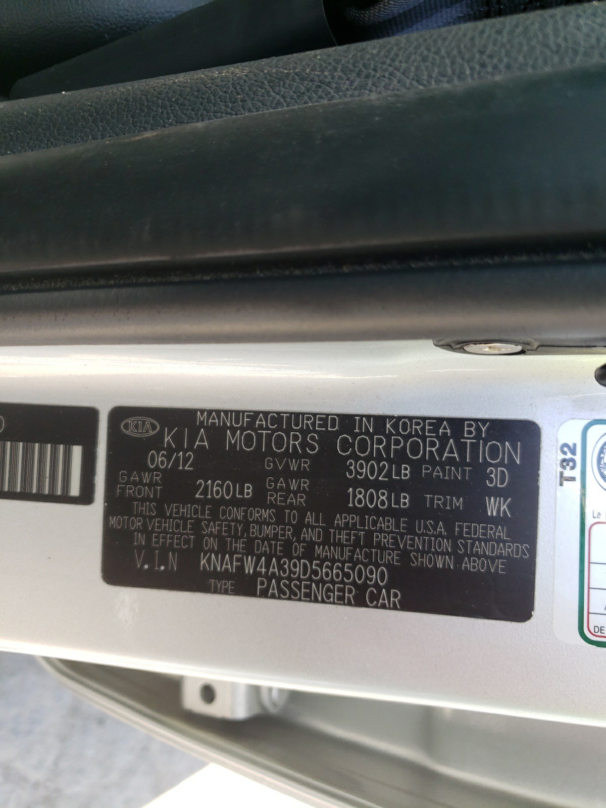 Photo 10 from auction – 2013 KIA FORTE SX with VIN KNAFW4A39D5665090