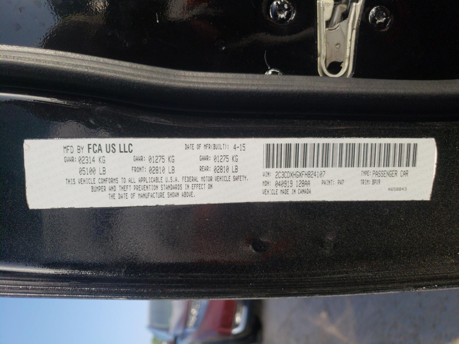 Photo 10 from auction – 2017 DODGE CHARGER SE with VIN 2C3CDXBG8HH643051