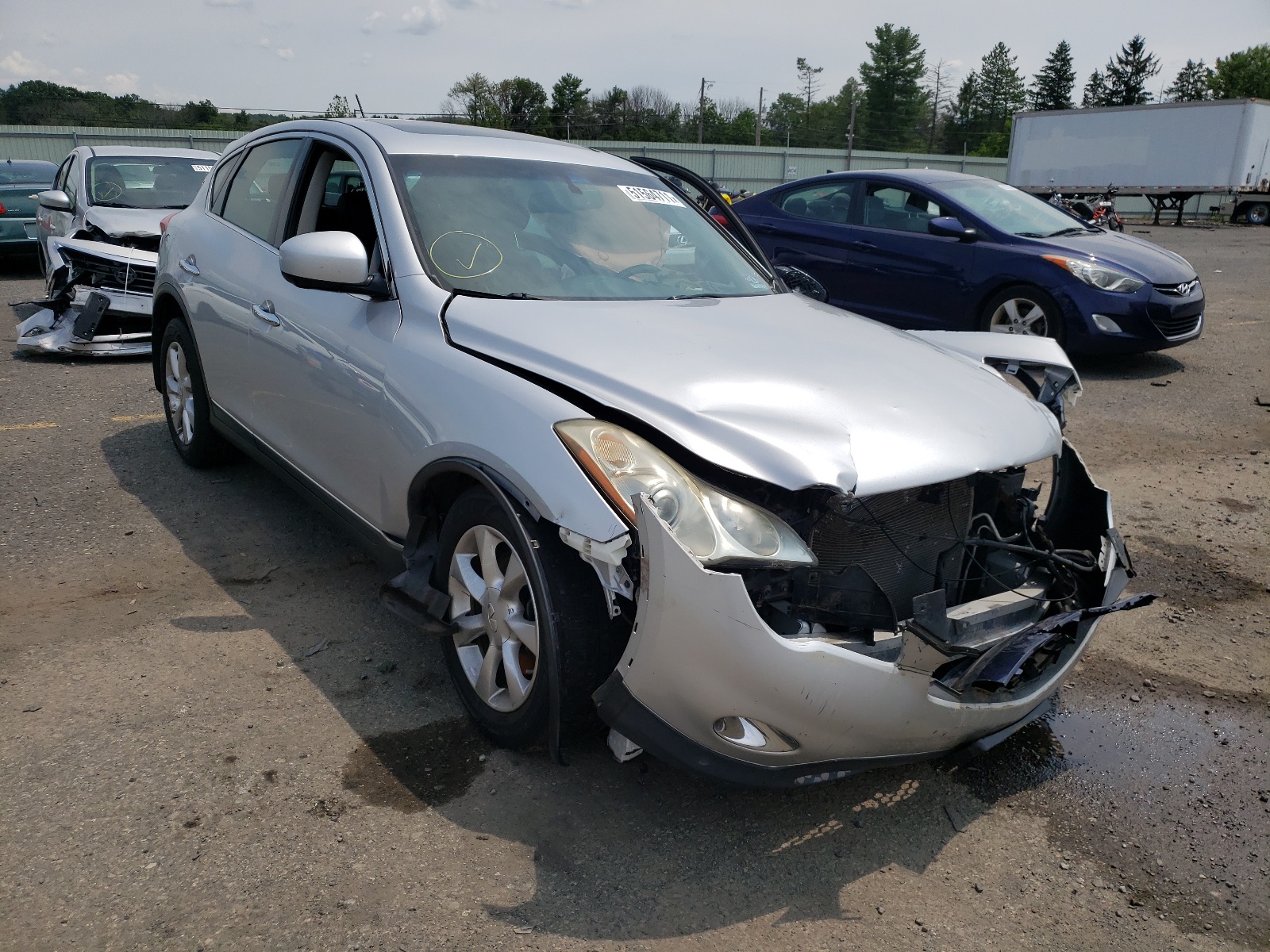 INFINITI EX35 BASE 2010 with VIN JN1AJ0HR7AM751212 - Photo from auction