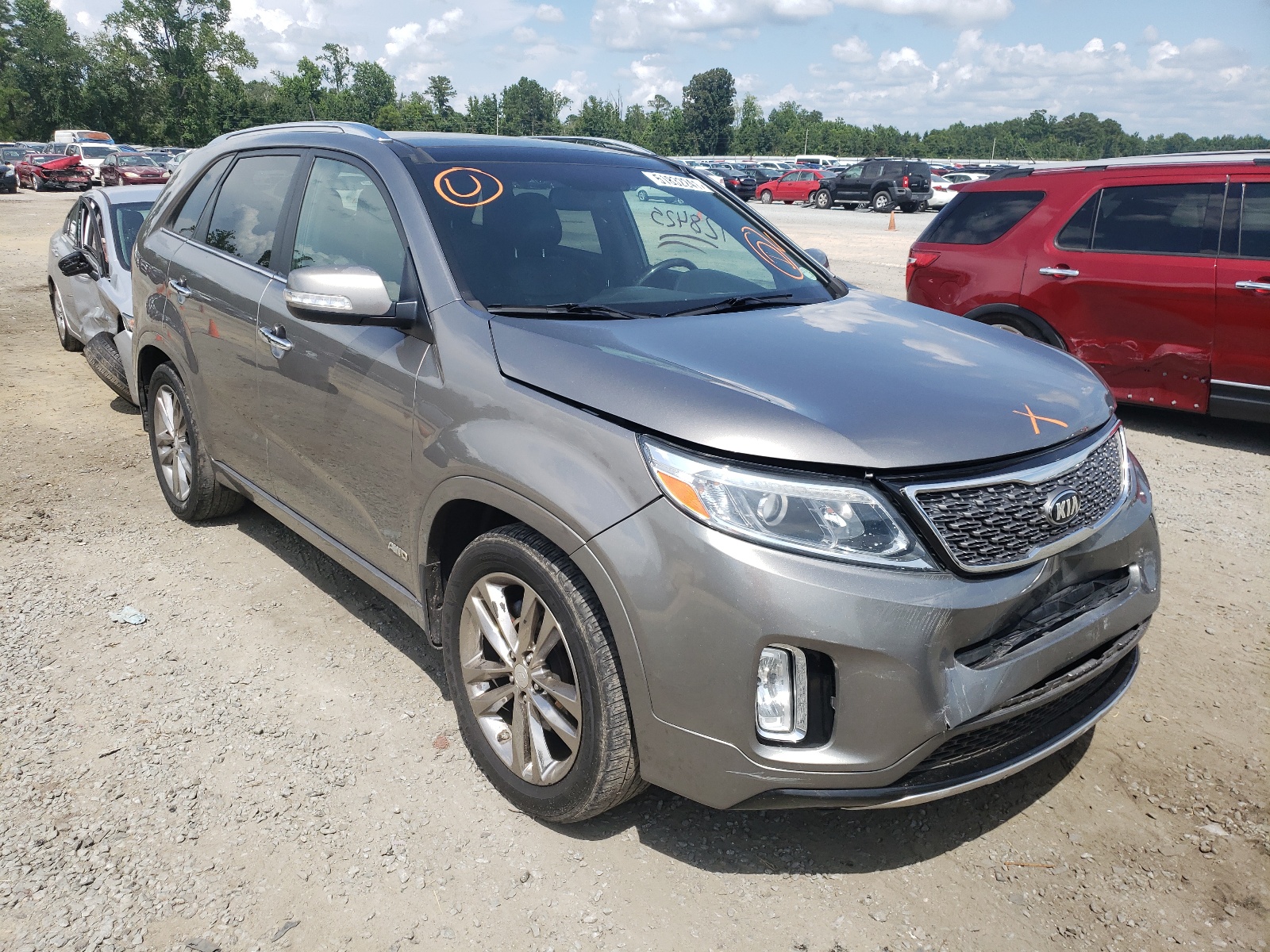 KIA SORENTO SX 2014 with VIN 5XYKWDA77EG440339 - Photo from auction
