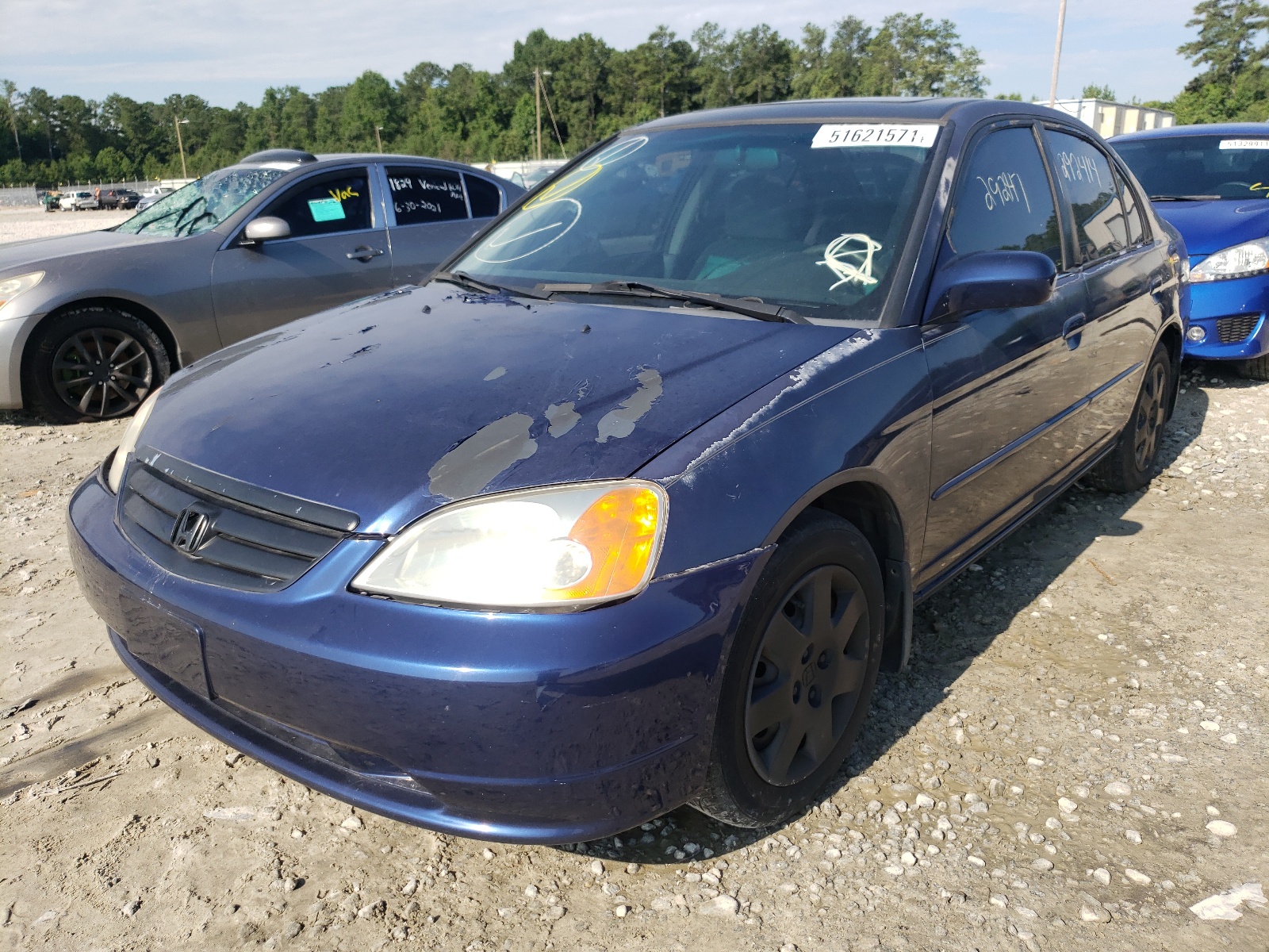 Photo 2 from auction – 2002 HONDA CIVIC EX with VIN 2HGES26782H559747