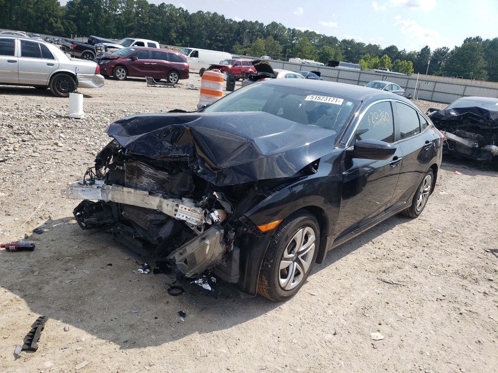 Photo 2 from auction – 2016 HONDA CIVIC LX with VIN 19XFC2F55GE073284
