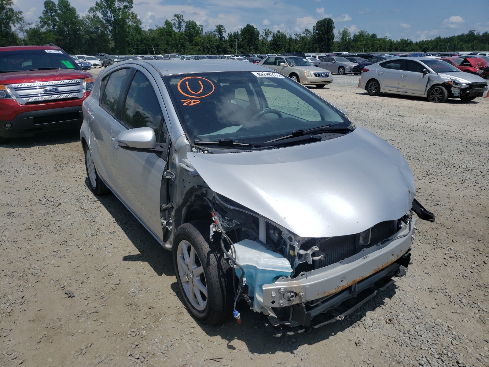 TOYOTA PRIUS C 2012 with VIN JTDKDTB35C1501860 - Photo from auction