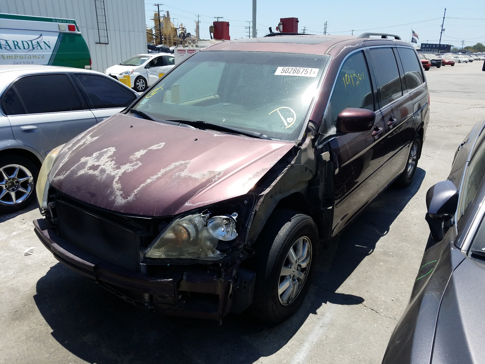 Photo 2 from auction – 2010 HONDA ODYSSEY EX with VIN 5FNRL3H60AB087054