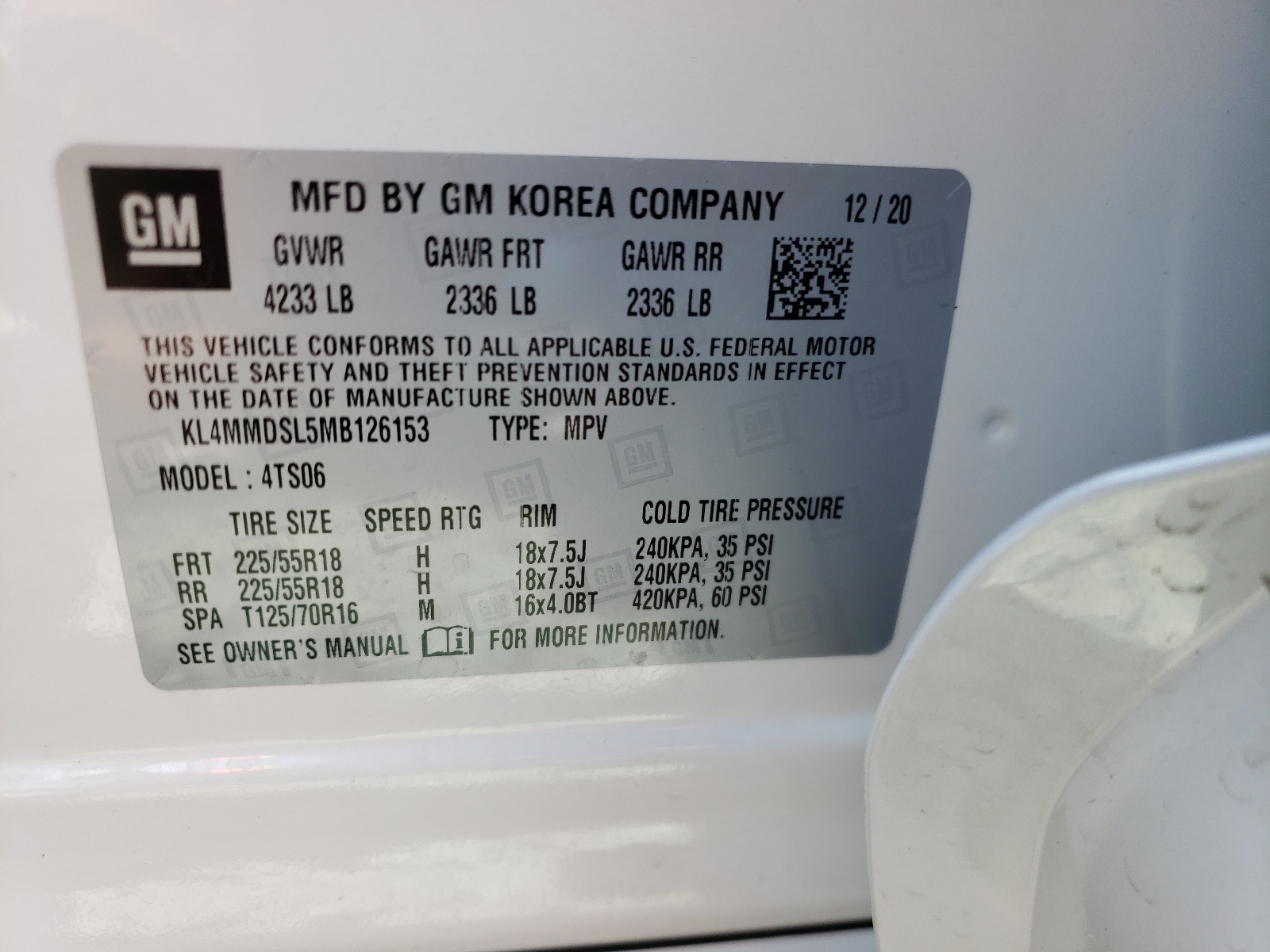 Photo 10 from auction – 2021 BUICK ENCORE GX with VIN KL4MMDSL5MB126153