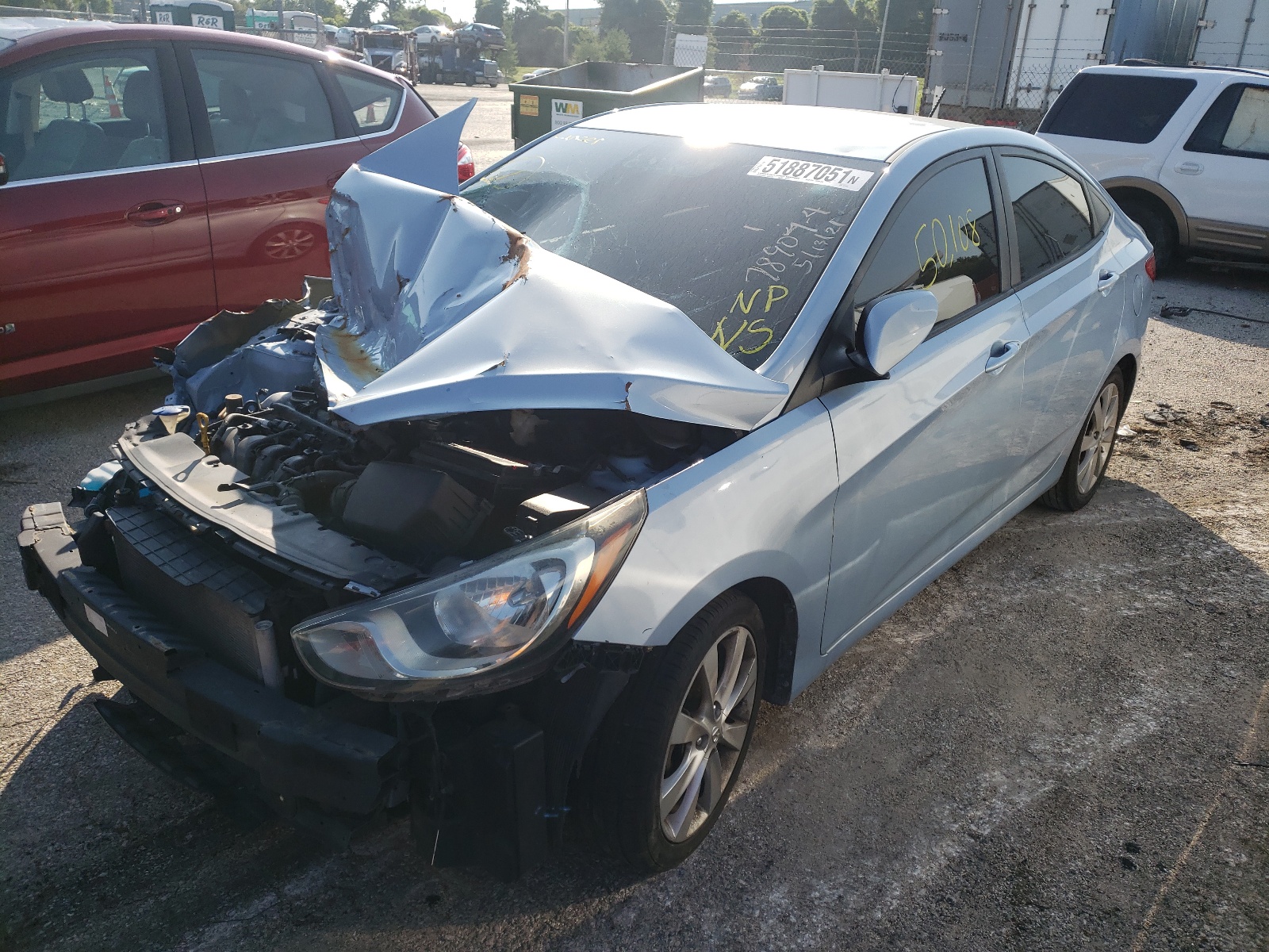 Photo 2 from auction – 2013 HYUNDAI ACCENT GLS with VIN KMHCU4AE6DU475004