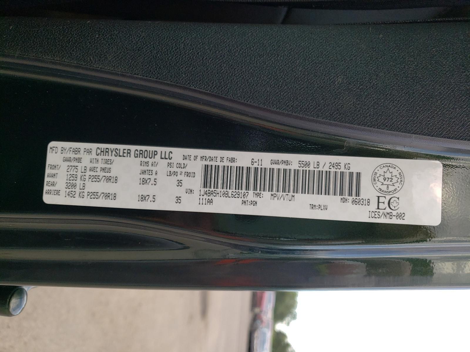 Photo 10 from auction – 2011 JEEP WRANGLER U with VIN 1J4BA5H10BL629107