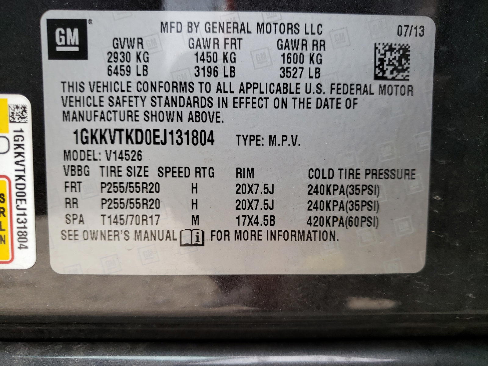 Photo 10 from auction – 2014 GMC ACADIA DEN with VIN 1GKKVTKD0EJ131804