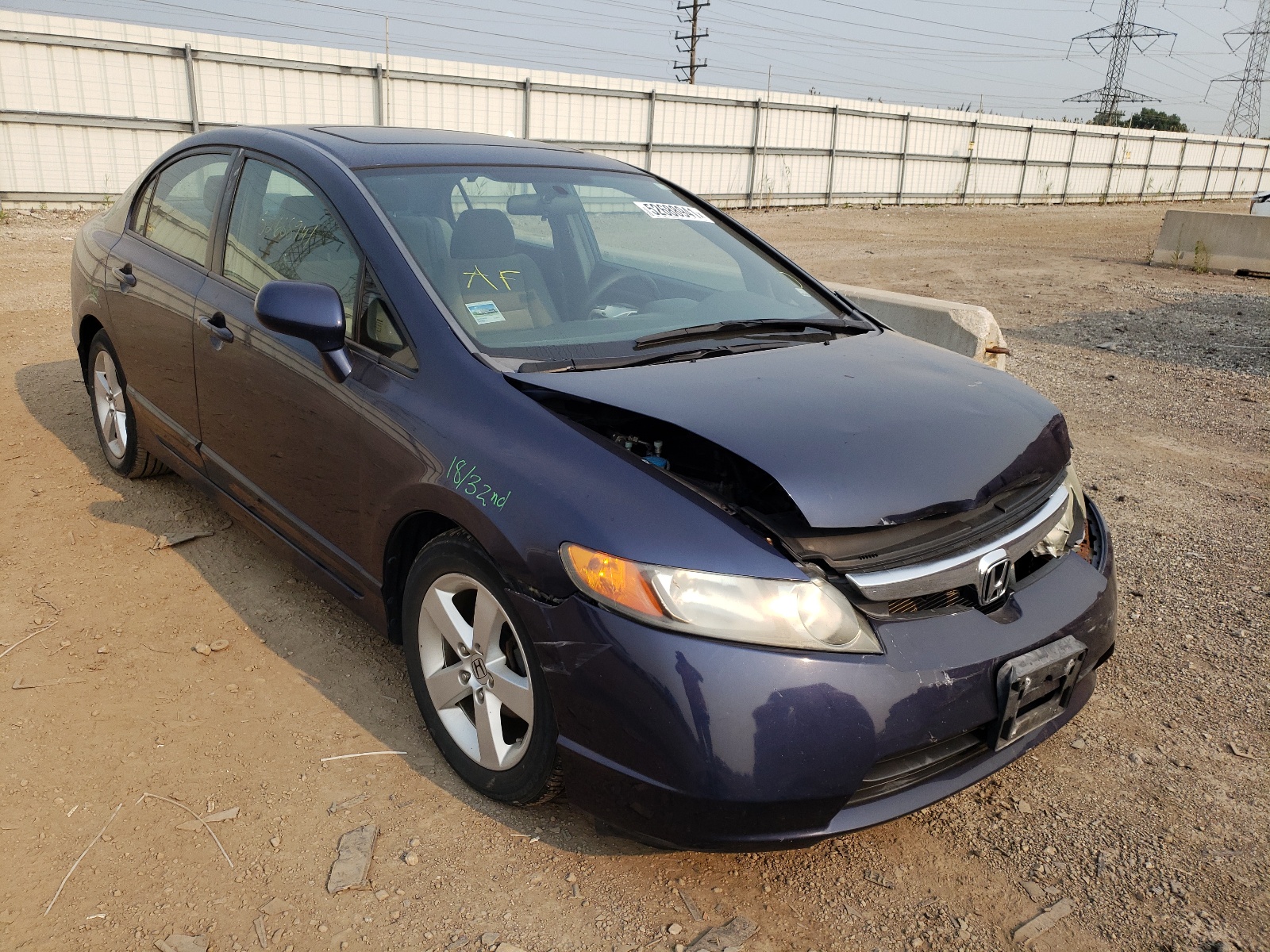 Photo 1 from auction – 2008 HONDA CIVIC EX with VIN 1HGFA16818L040688