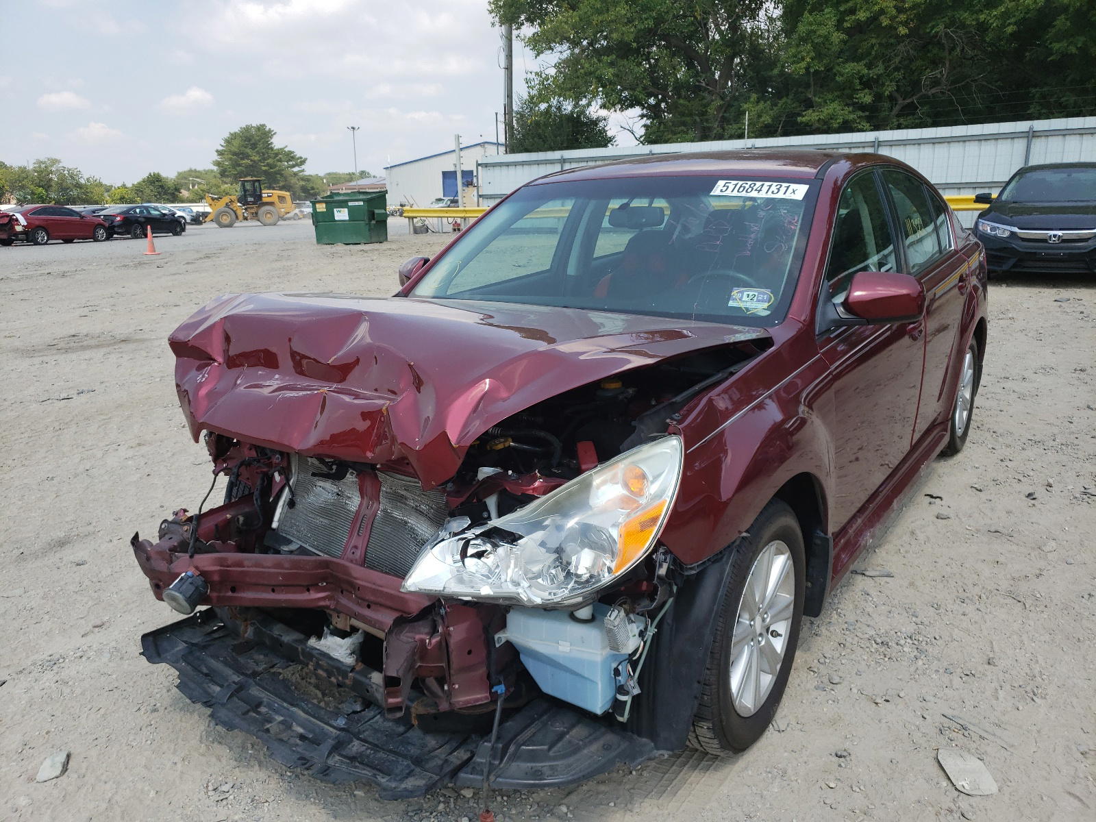 Photo 2 from auction – 2012 SUBARU LEGACY 2.5 with VIN 4S3BMBC69C3041965