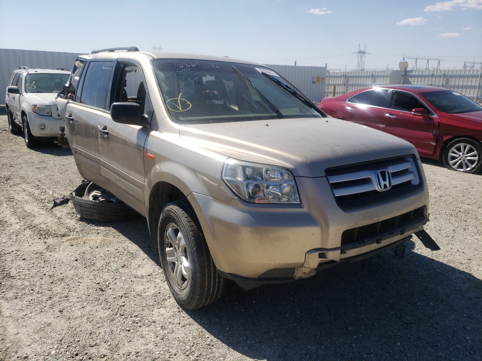 Photo 1 from auction – 2007 HONDA PILOT LX with VIN 2HKYF18107H522886