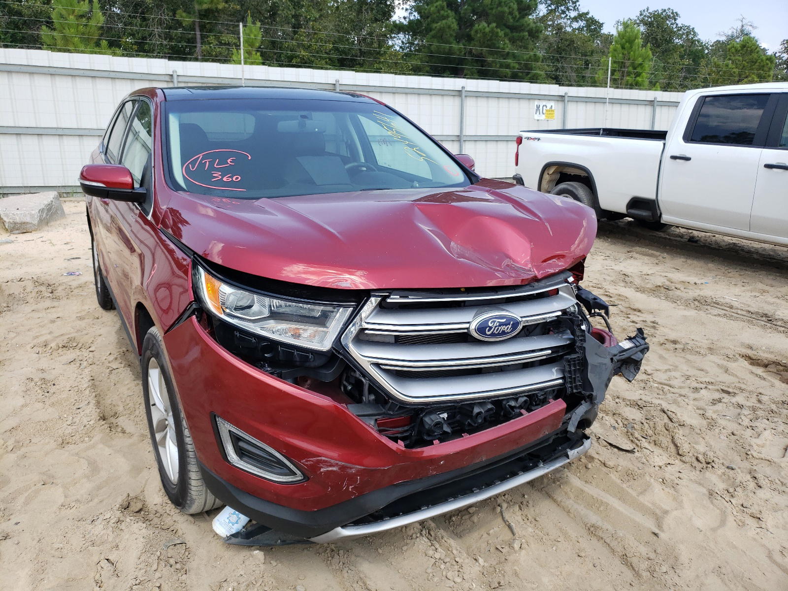 FORD EDGE SEL 2017 with VIN 2FMPK4J8XHBB55570 - Photo from auction