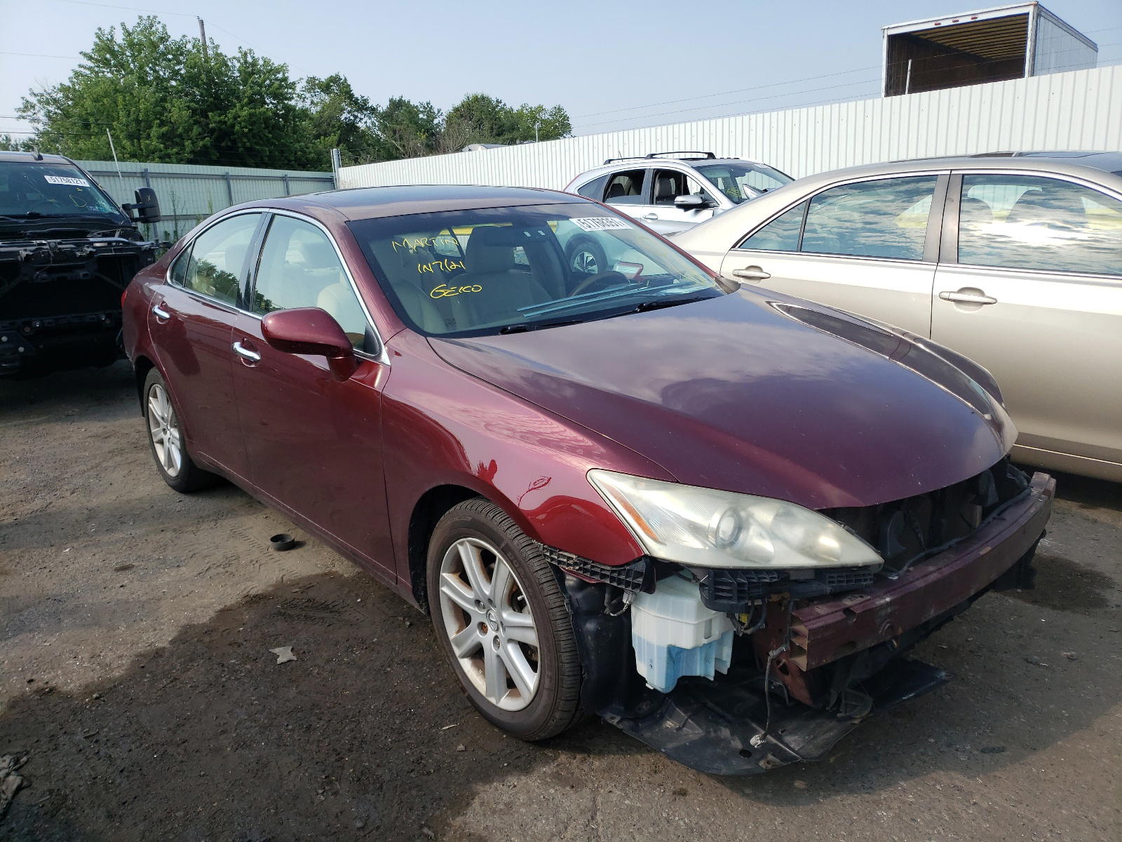 LEXUS ES 350 2008 with VIN JTHBJ46G782200602 - Photo from auction