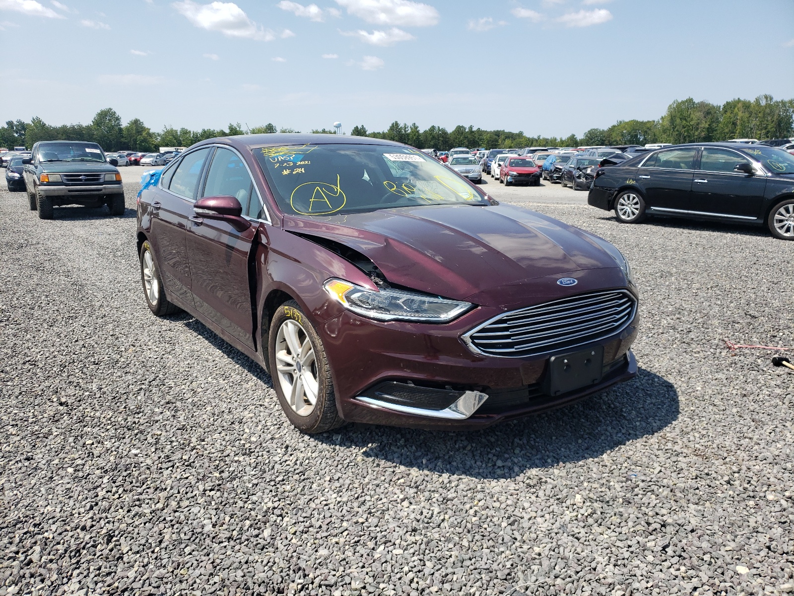 FORD FUSION 2018 with VIN 3FA6P0HD0JR255137 - Photo from auction