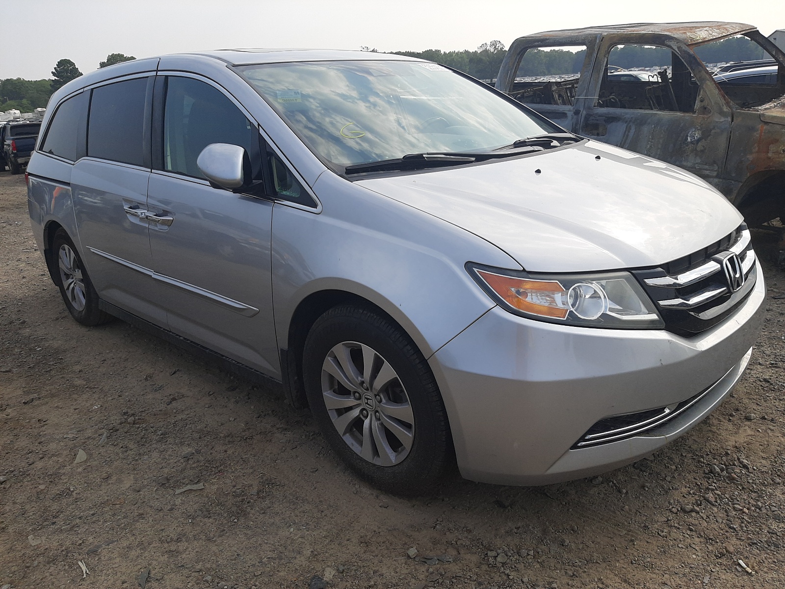 HONDA ODYSSEY EX 2014 with VIN 5FNRL5H60EB027647 - Photo from auction
