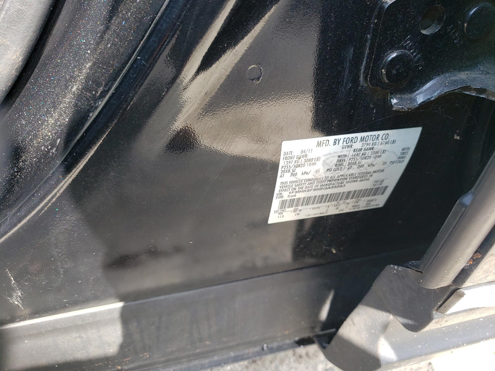 Photo 10 from auction – 2011 FORD EXPLORER L with VIN 1FMHK8F86BGA55583