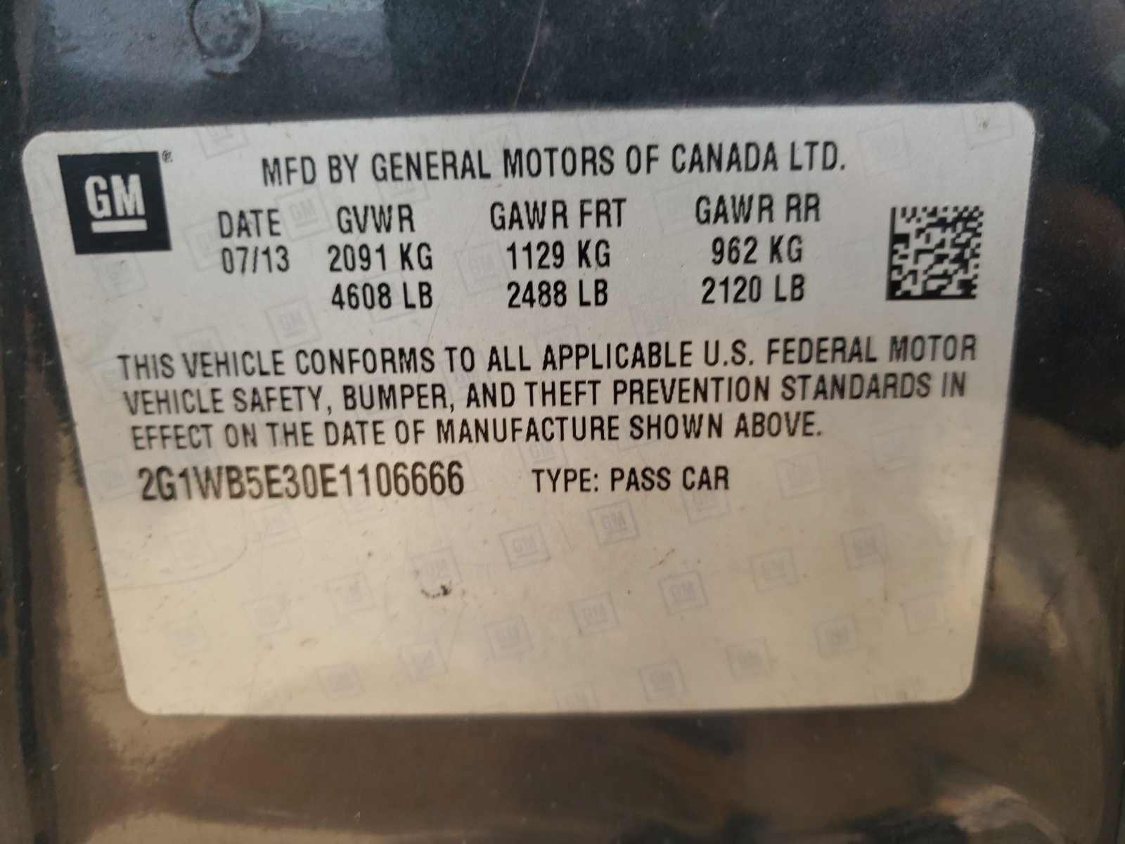 Photo 10 from auction – 2014 CHEVROLET IMPALA LIM with VIN 2G1WB5E30E1106666