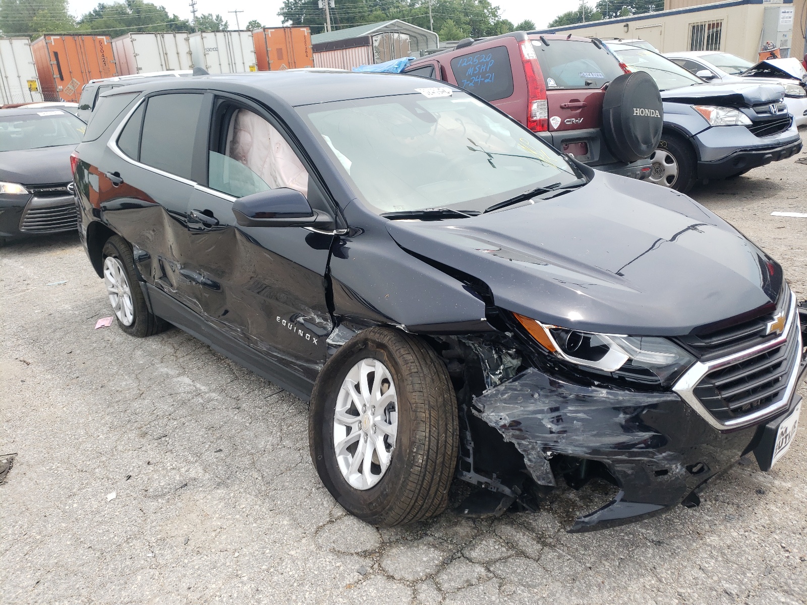 CHEVROLET EQUINOX LT 2021 with VIN 3GNAXKEV9MS142840 - Photo from auction
