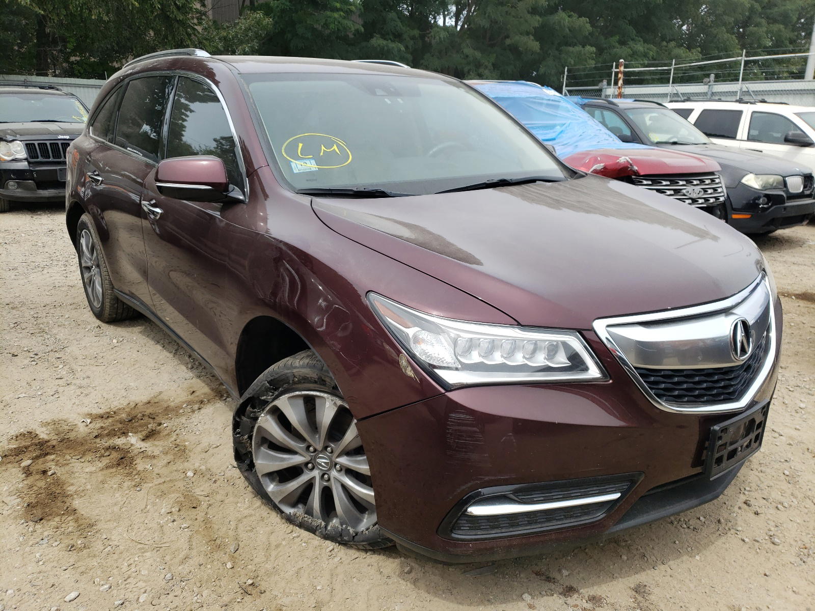ACURA MDX TECHNO 2015 with VIN 5FRYD4H40FB025625 - Photo from auction