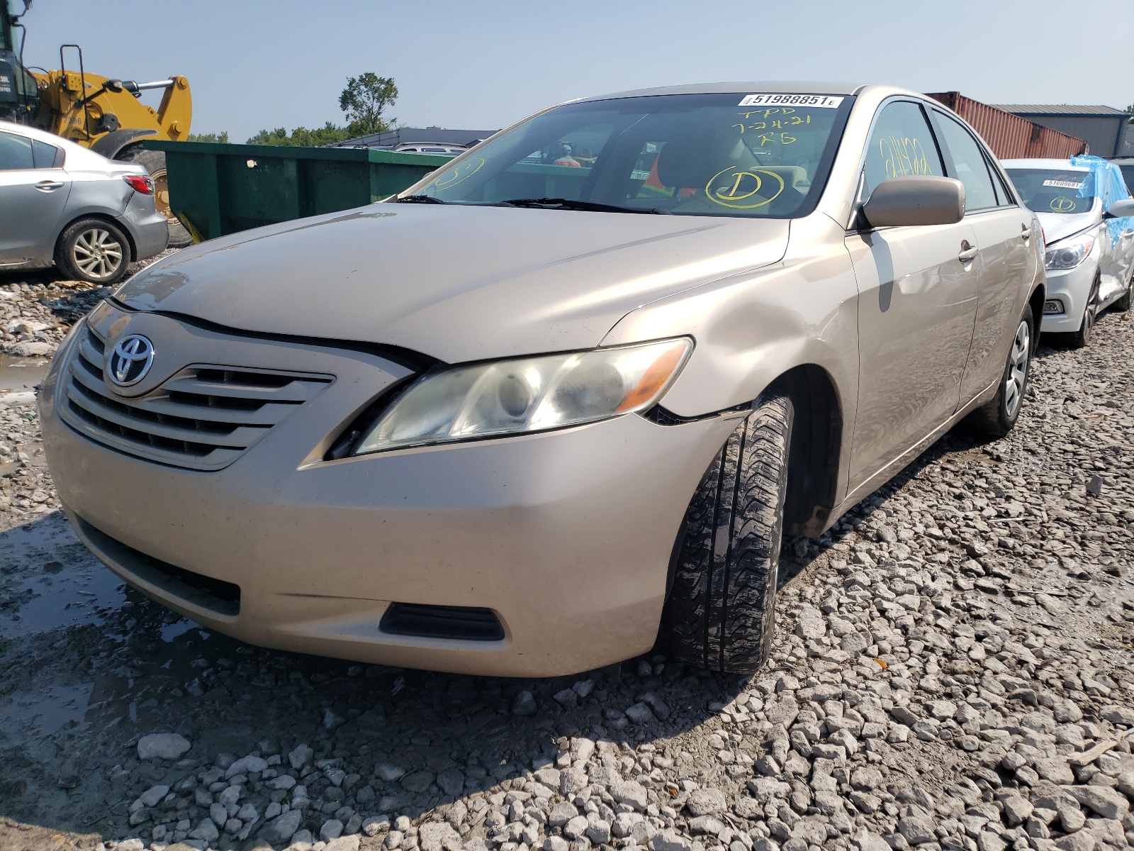 Photo 2 from auction – 2007 TOYOTA CAMRY CE with VIN 4T1BE46K07U678420