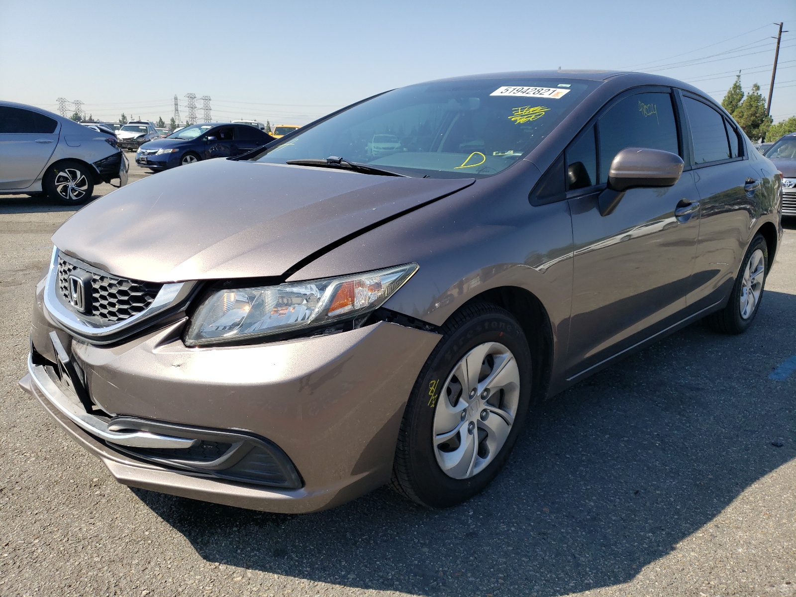 Zdjęcie 2 z aukcji – 2014 HONDA CIVIC LX z VIN 19XFB2F58EE228653