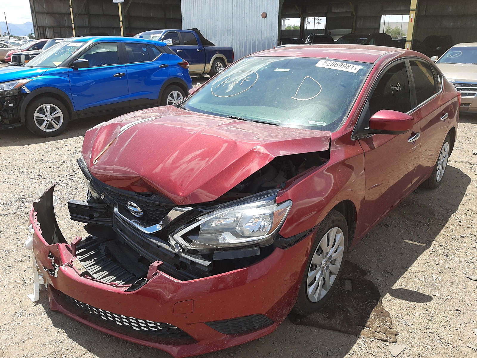 Photo 2 from auction – 2017 NISSAN SENTRA S with VIN 3N1AB7AP4HL684829