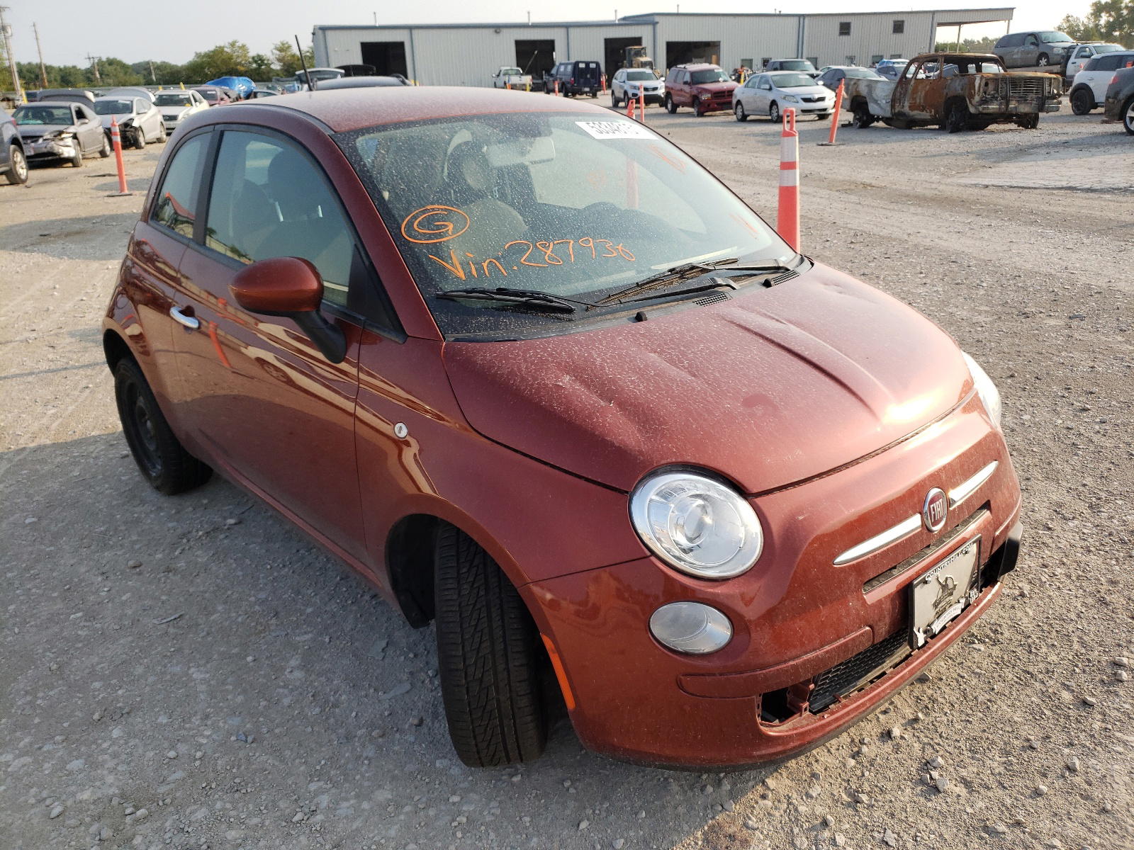 FIAT 500 POP 2012 with VIN 3C3CFFARXCT287936 - Photo from auction