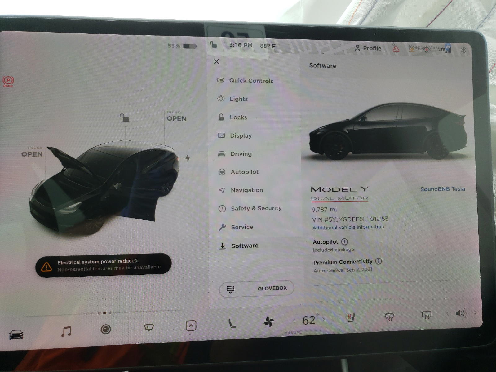 Photo 8 from auction – 2020 TESLA MODEL Y with VIN 5YJYGDEF5LF012153