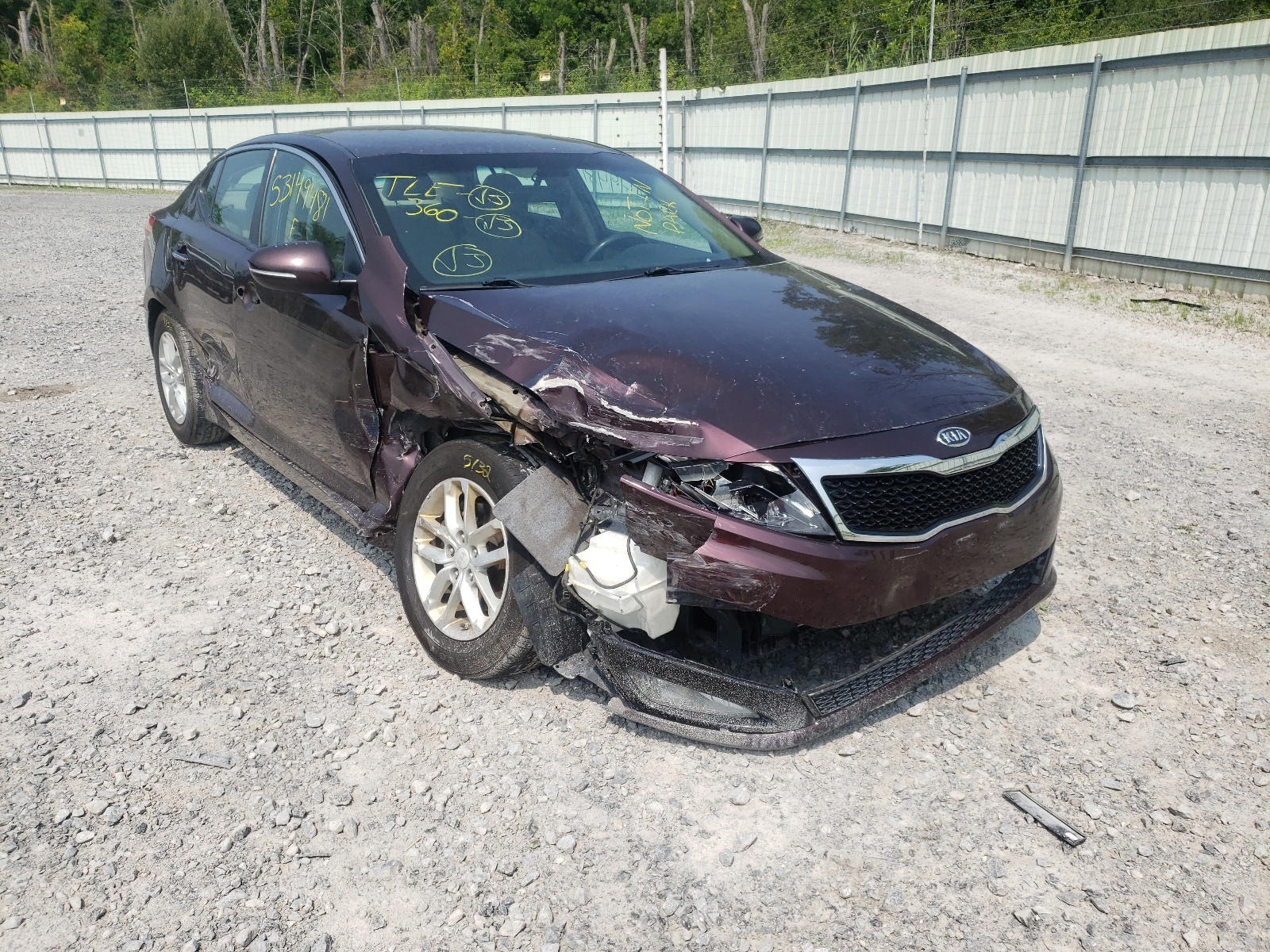 KIA OPTIMA LX 2012 with VIN 5XXGM4A71CG020170 - Photo from auction