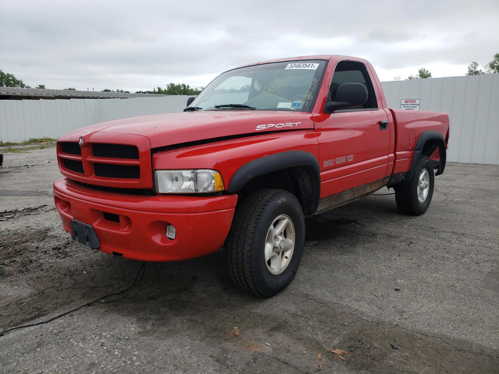 Photo 2 from auction – 2000 DODGE RAM 1500 with VIN 1B7HF16Z6YS566628