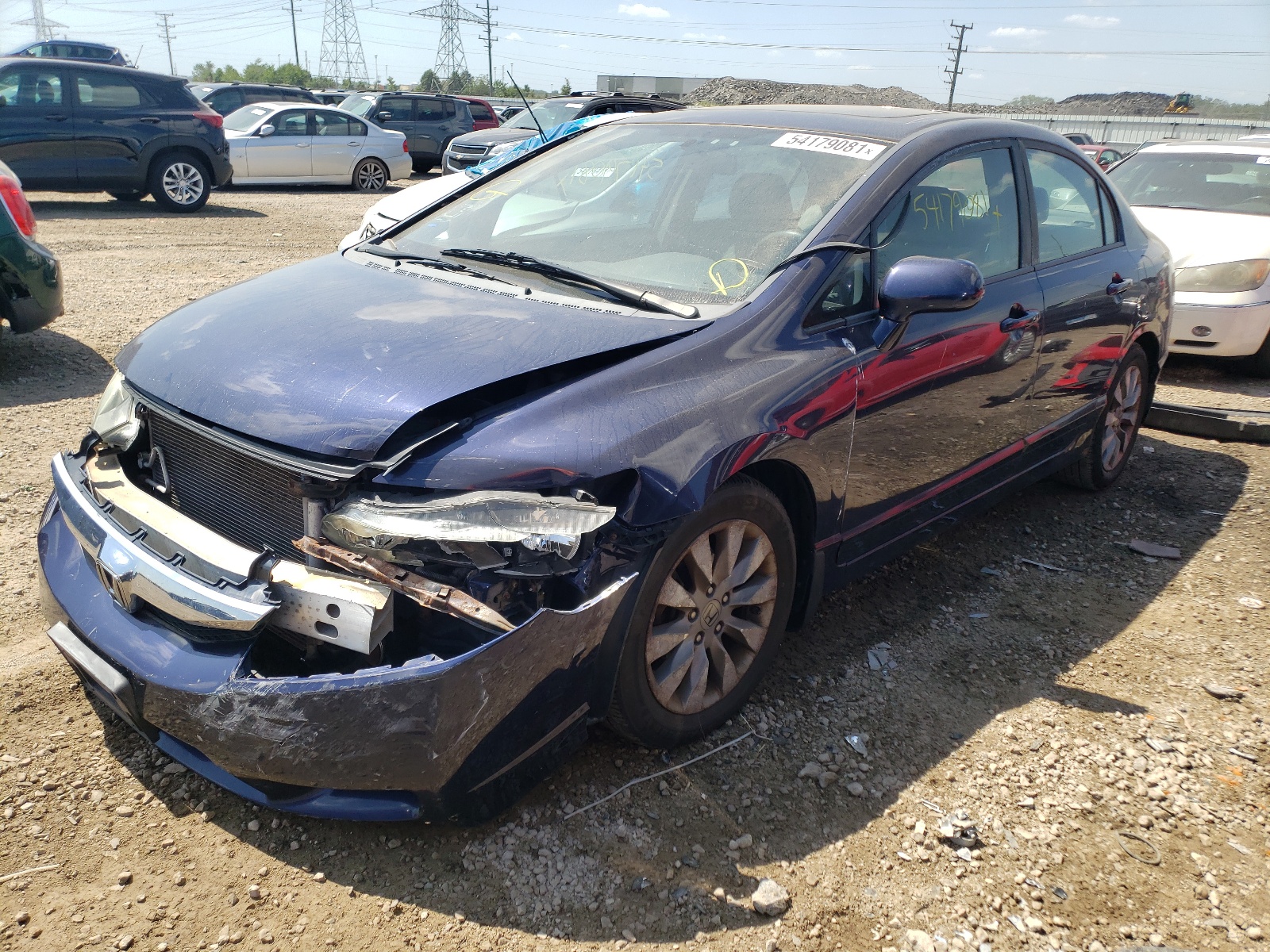 Photo 2 from auction – 2009 HONDA CIVIC EX with VIN 19XFA16889E006045