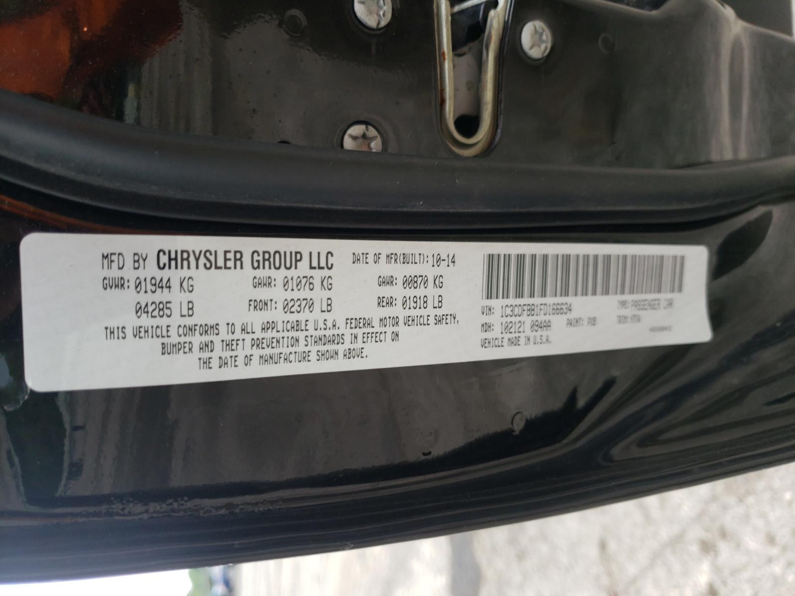 Photo 10 from auction – 2015 DODGE DART SXT with VIN 1C3CDFBB1FD166634