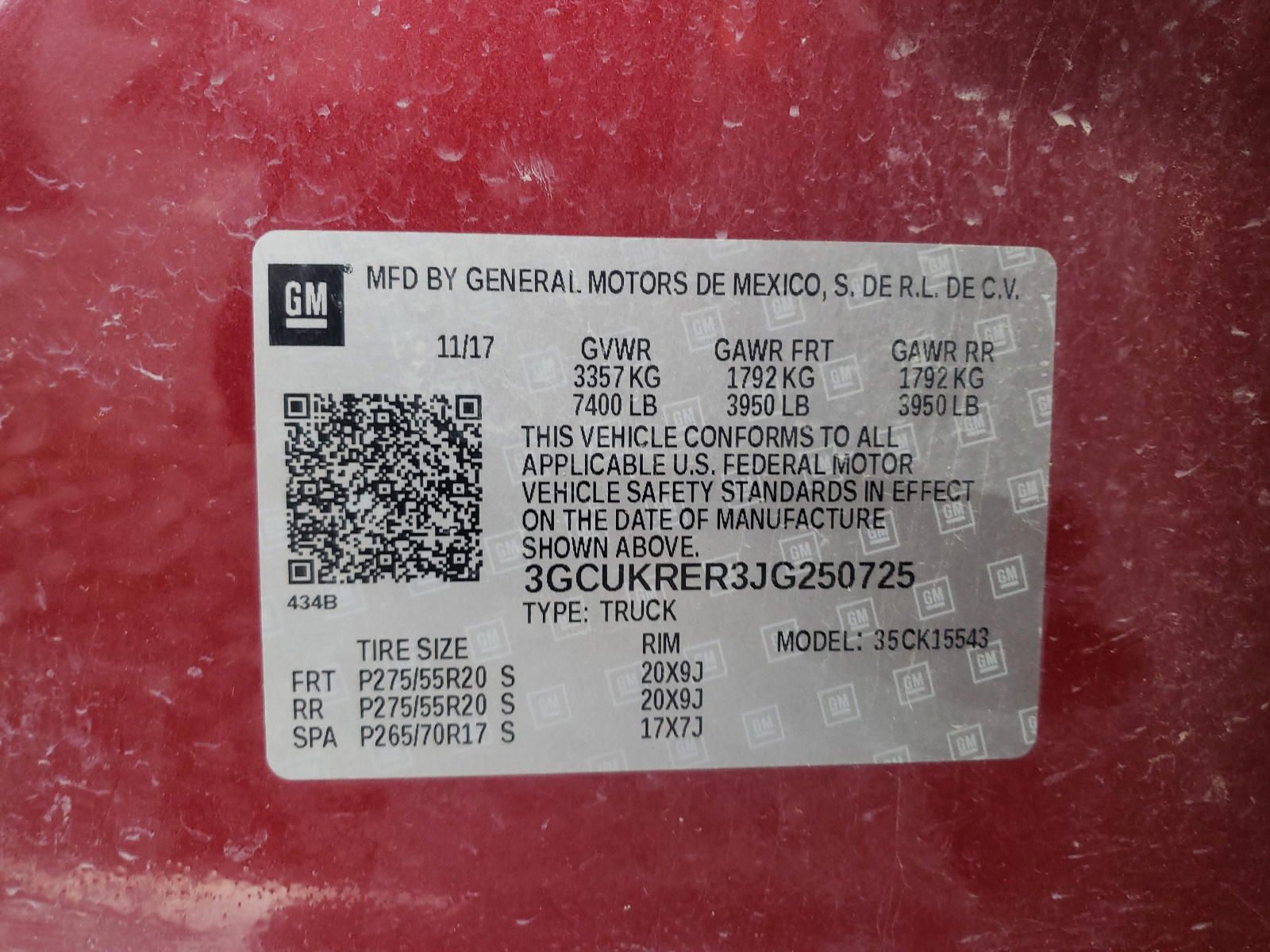 Photo 10 from auction – 2018 CHEVROLET SILVERADO with VIN 3GCUKRER3JG250725