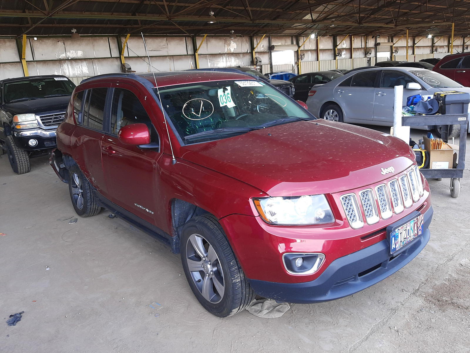 JEEP COMPASS LA 2016 with VIN 1C4NJCEA2GD716195 - Photo from auction