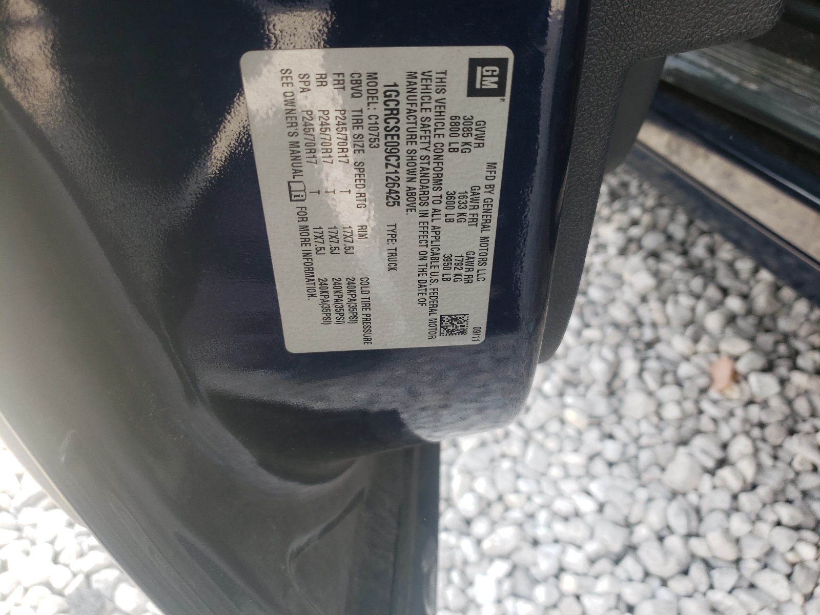 Photo 10 from auction – 2012 CHEVROLET SILVERADO with VIN 1GCRCSE09CZ126425