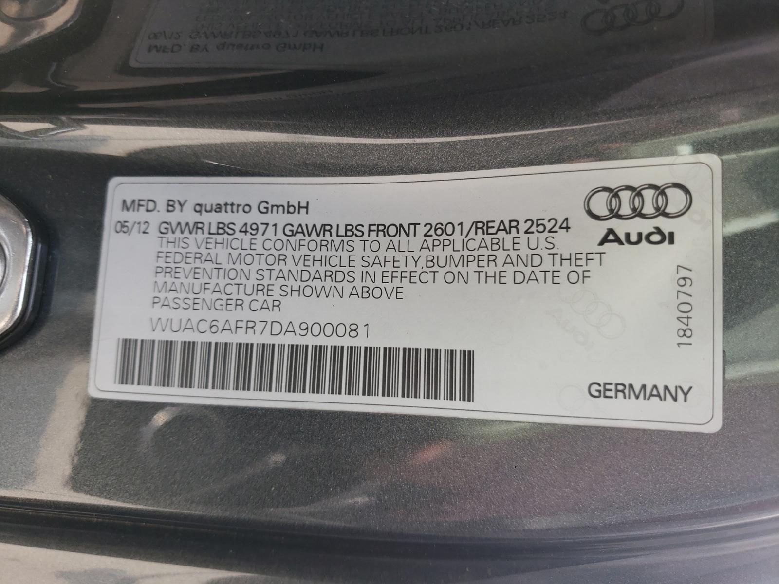 Photo 10 from auction – 2013 AUDI RS5 with VIN WUAC6AFR7DA900081