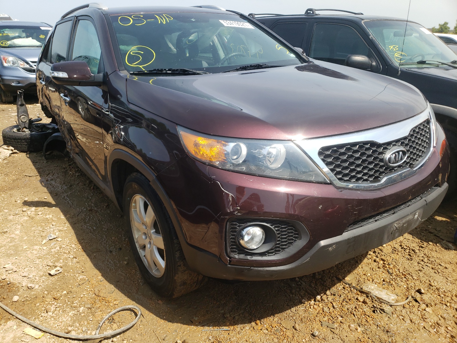KIA SORENTO BA 2012 with VIN 5XYKT3A66CG253343 - Photo from auction