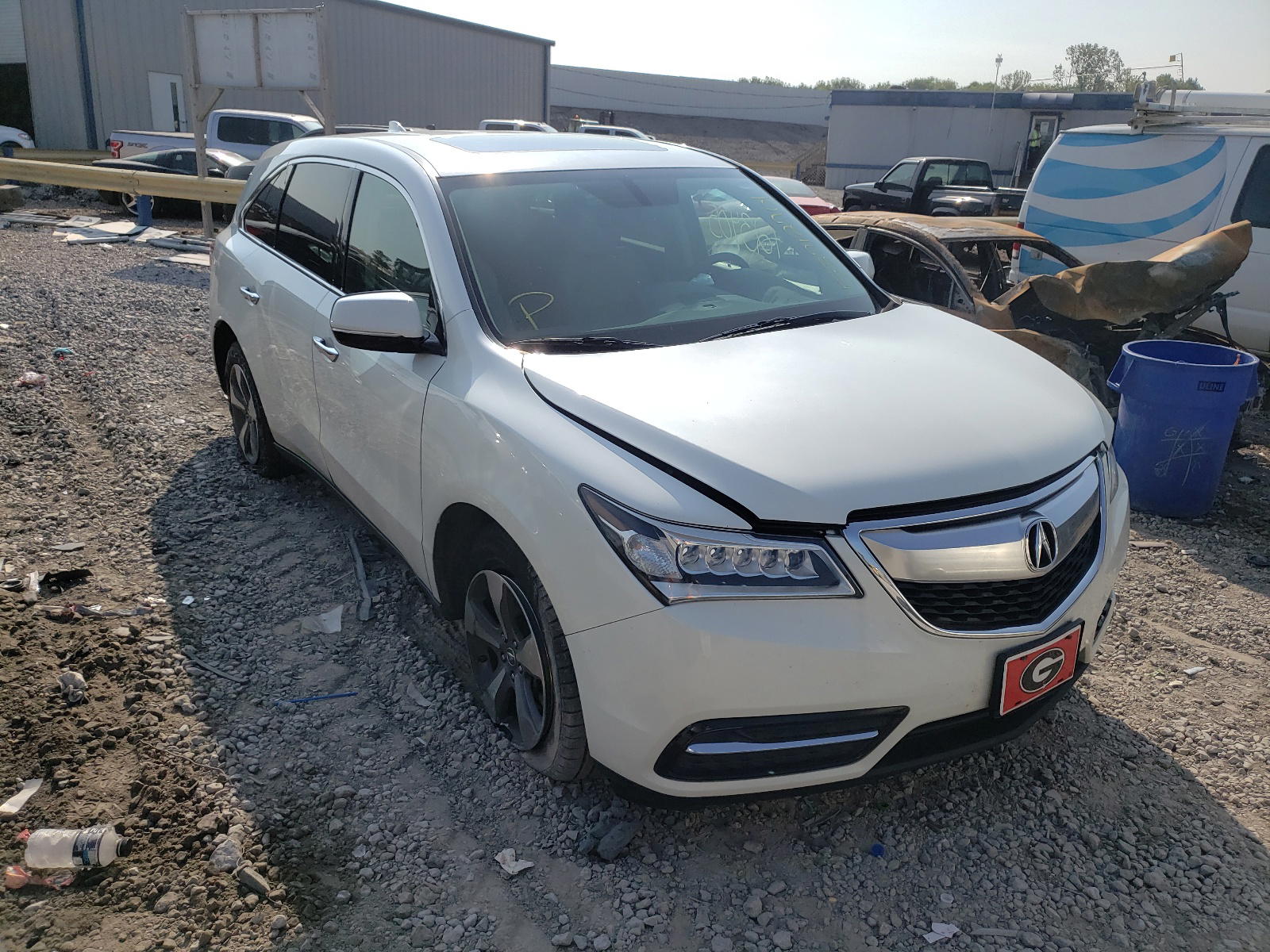 ACURA MDX 2015 with VIN 5FRYD4H21FB021372 - Photo from auction